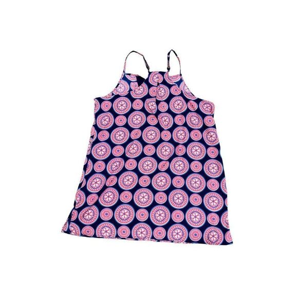 Mudpie Women's Vibrant Racerback Tank Blue/Pink Large - Picture 2 of 6